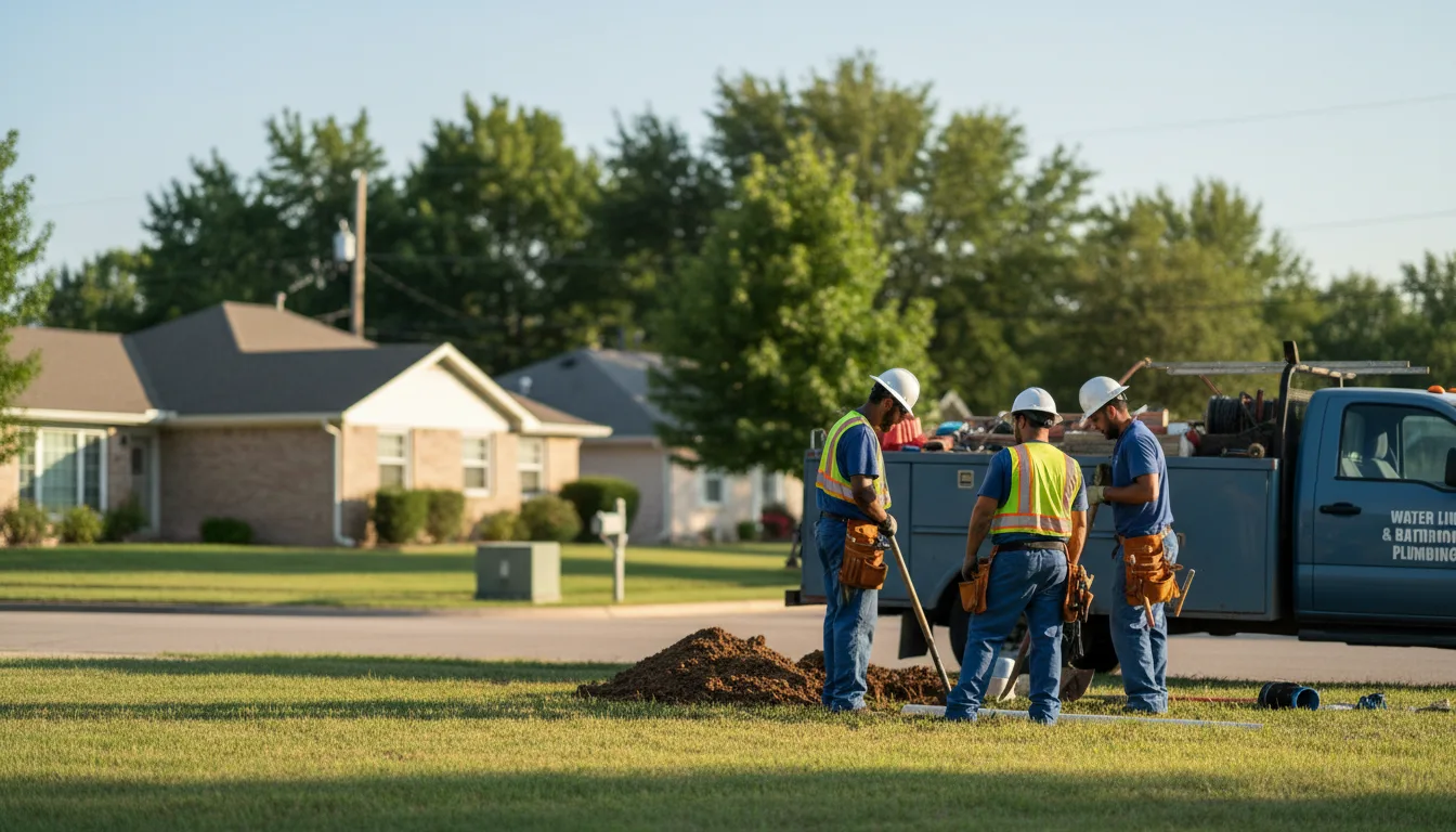 Residential water line and bathroom plumbing service in Lebanon, TN